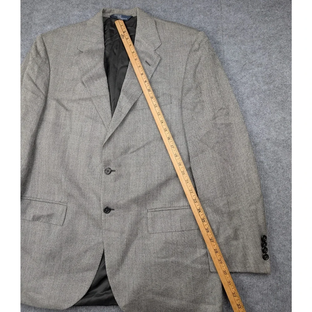 Vintage Polo Ralph Lauren Blazer Mens 44R Silk Wool Italy Preppy Quiet Luxury